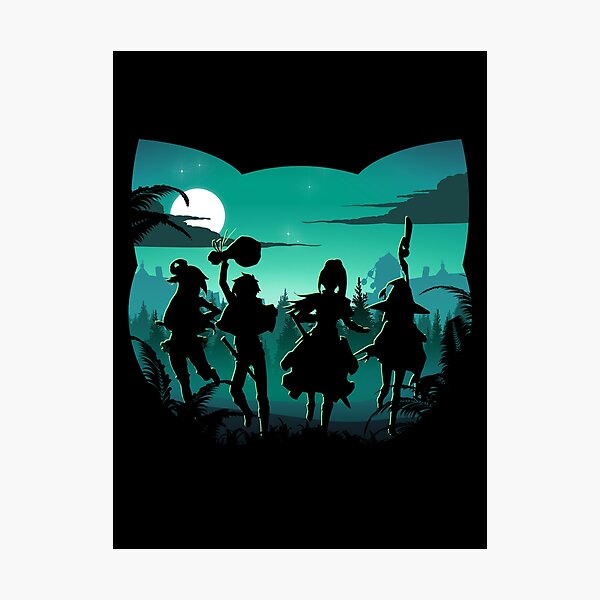 Chomusuke Silhouette Photographic Print