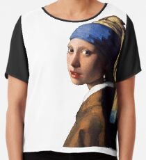 The Girl With A Pearl Earring Chiffon Top
