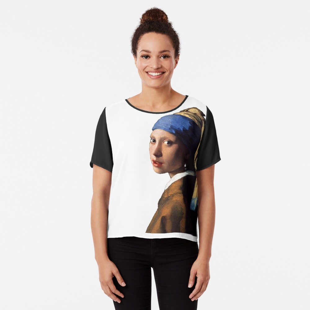 The Girl With A Pearl Earring Chiffon Top
