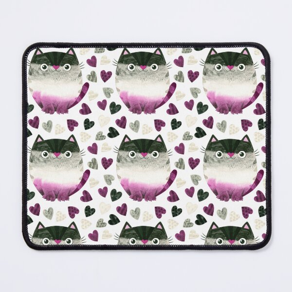 Item preview, ASEXUAL CATS AND HEARTS PATTERN designed and sold by SELF-EXPRESS.