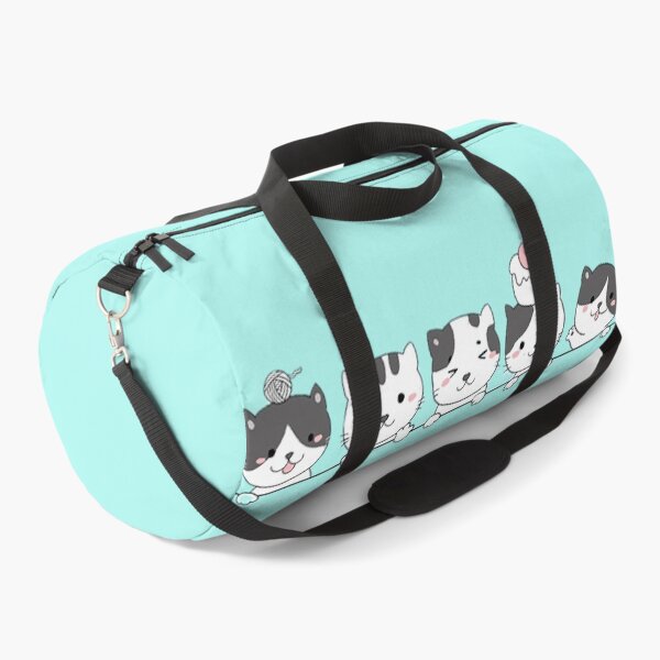 Aperçu de l'œuvre Happy Cute Kawaii Anime Cats dans une rangée créée et vendue par Jaydee001.