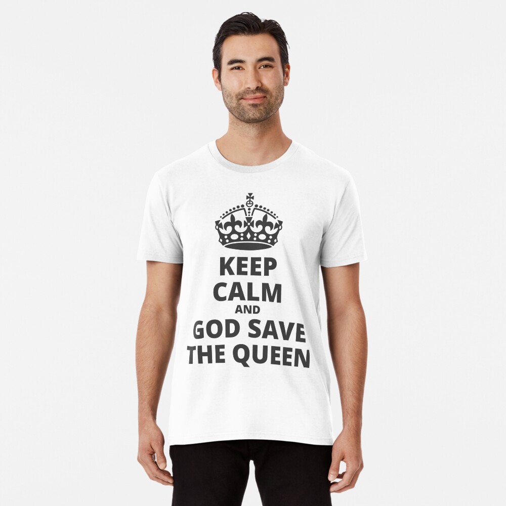 Queen's Platinum Jubilee, 1952-2022, Keep Calm and God Save the Queen, Black Premium T-Shirt
