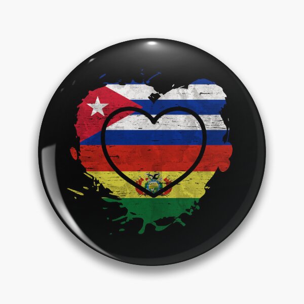 Item preview, Cuban Bolivian Heart Bolivia y Cuba Amor designed and sold by Dubbra.