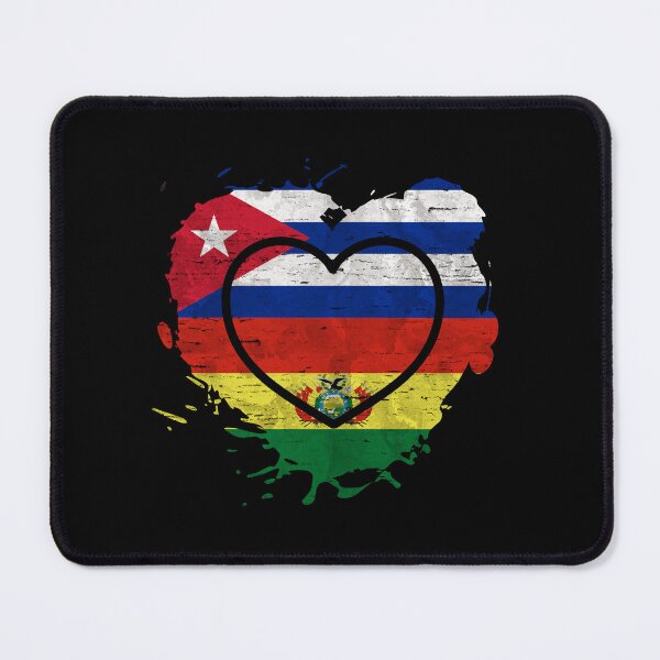 Item preview, Cuban Bolivian Heart Bolivia y Cuba Amor designed and sold by Dubbra.