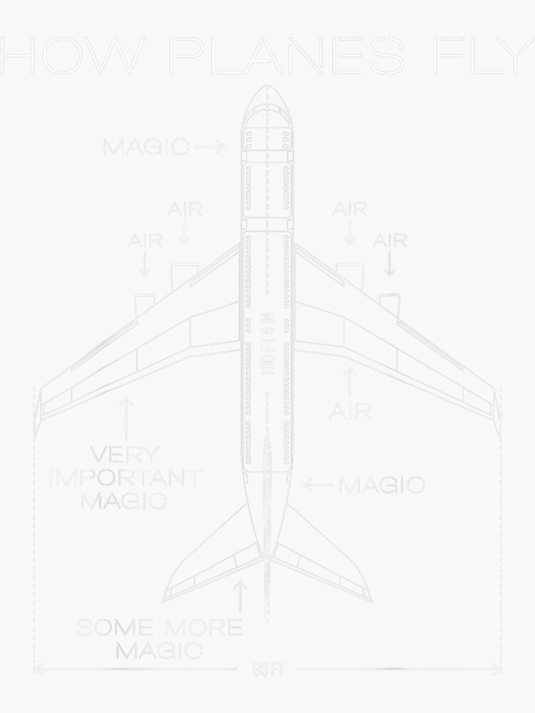 "How Planes Fly Airplane Pilot Magic Design For Flight Lovers " Sticker by gaucho49877 Redbubble