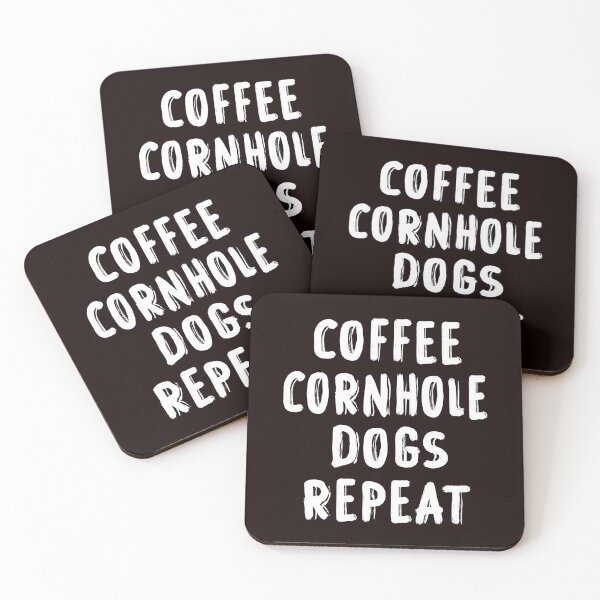 Item preview, Coffee Cornhole Dogs Repeat, Funny Cornhole Design, Cornhole Quote  designed and sold by Aerial Addicts.