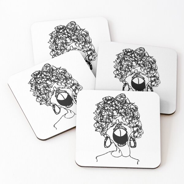 Item preview, Female singer comic drawing sketch black illustration Classic  designed and sold by levinebooksg.