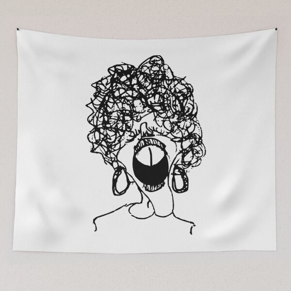Item preview, Female singer comic drawing sketch black illustration Classic  designed and sold by levinebooksg.