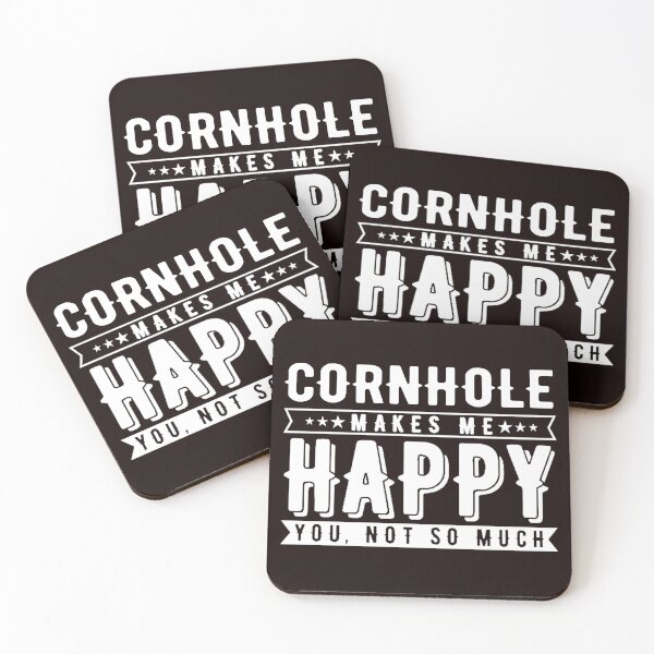 Item preview, Cornhole Makes Me Happy, Funny Cornhole Design, Cornhole Quote  designed and sold by Aerial Addicts.