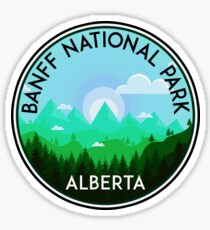 BANFF NATIONAL PARK ALBERTA CANADA Skiing Ski Mountain Mountains Snowboard Boating Hiking 9 Sticker