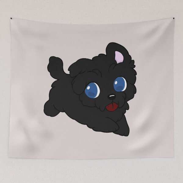 Item preview, cute black puppy designed and sold by EveryCuteThings.