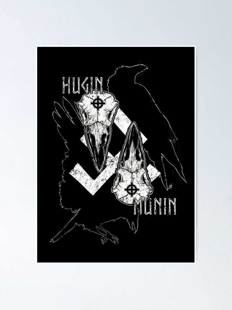 Póster «Hugin Y Munin, Los Cuervos De Odín, Huginn, Muninn, Cuervo ...