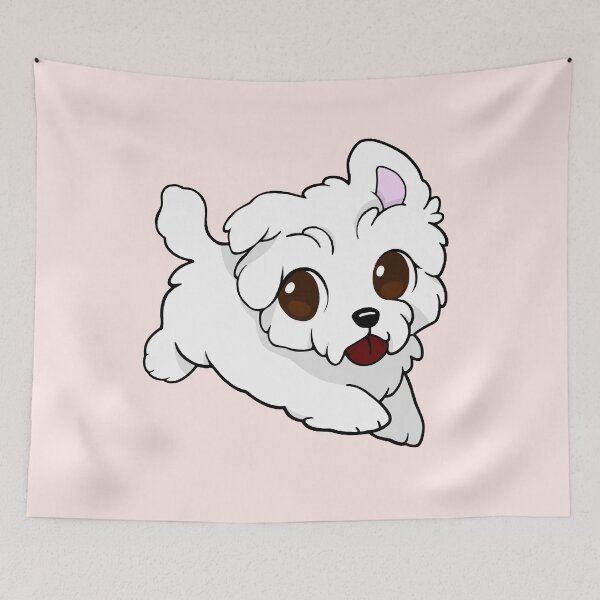 Item preview, cute white puppy designed and sold by EveryCuteThings.