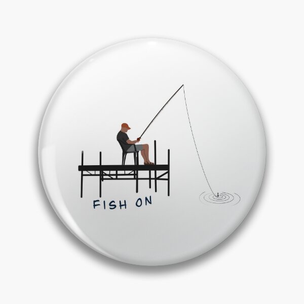 Item preview, Fish On Design with fisherman on a Dock designed and sold by rachel-pal.