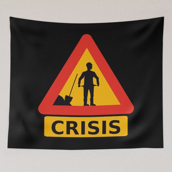 Item preview, Money Crisis Road Sign Empty Pockets Spade Workman Broke designed and sold by stuartsemporium.