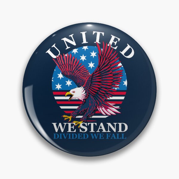 Item preview, United We Stand Divided We Fall | American Patriotic Quote designed and sold by TMBTM.