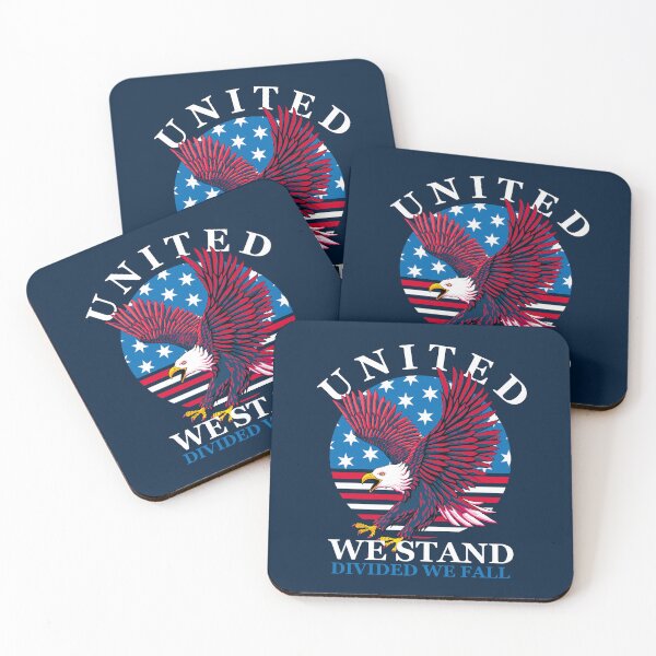 Item preview, United We Stand Divided We Fall | American Patriotic Quote designed and sold by TMBTM.
