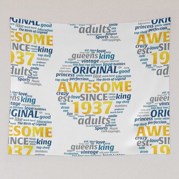 Item preview, Vintage Aged Perfection Years 1937 80 th Tshirt designed and sold by bestdesign4u.