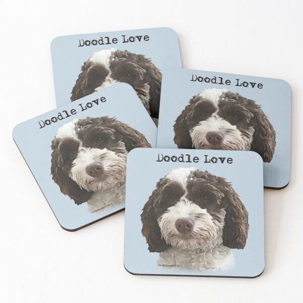 Item preview, Brown & White Doodle Dog  designed and sold by Happy Dog Doodles.