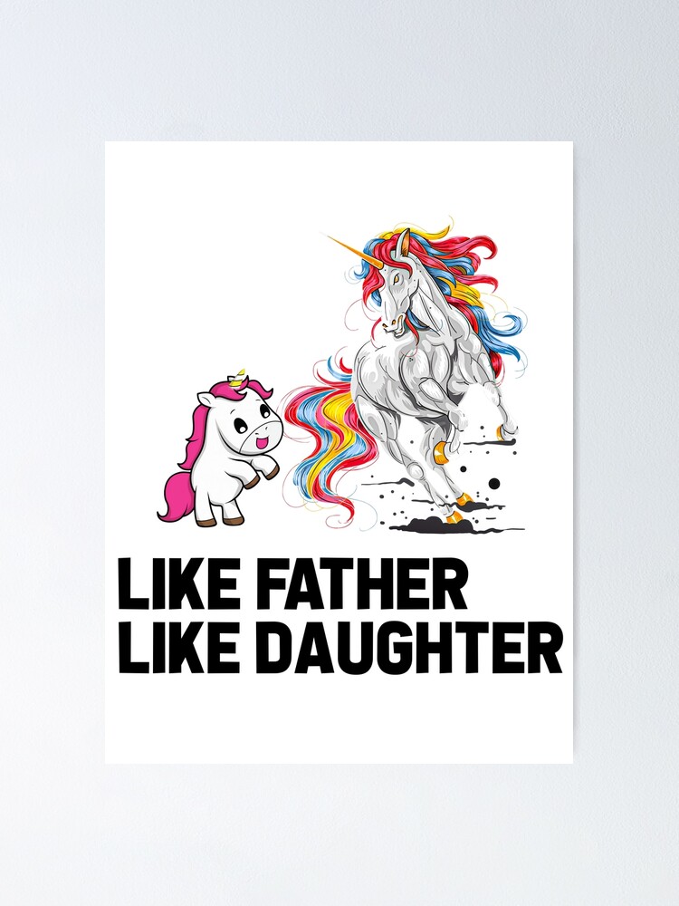 Like Father Like Daughter Unicorn' Sticker