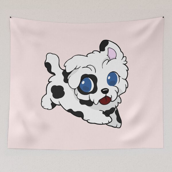 Item preview, cute black and white puppy designed and sold by EveryCuteThings.