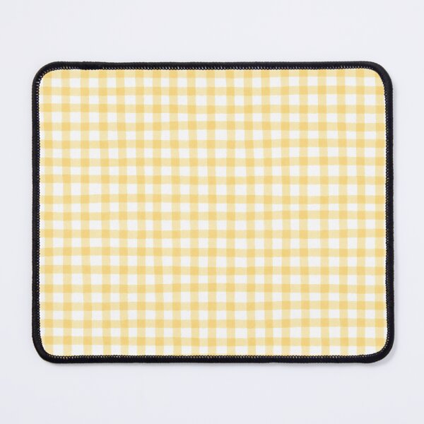 Item preview, Hand Drawn Gingham - Mustard and White designed and sold by PeachyLitchi.