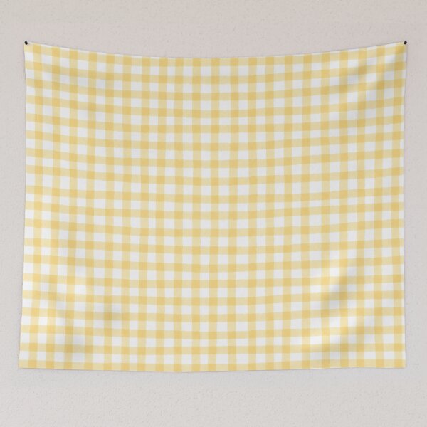 Item preview, Hand Drawn Gingham - Mustard and White designed and sold by PeachyLitchi.
