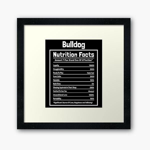 Item preview, Bulldog Nutrition Facts Funny Dog Gift designed and sold by Guarddogdrive.