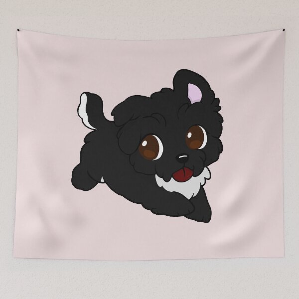 Item preview, cute black and white puppy designed and sold by EveryCuteThings.