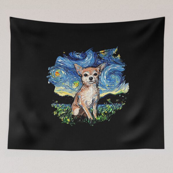 Item preview, Tan Chihuahua Starry Night Impressionist Dog  designed and sold by MichealExan.