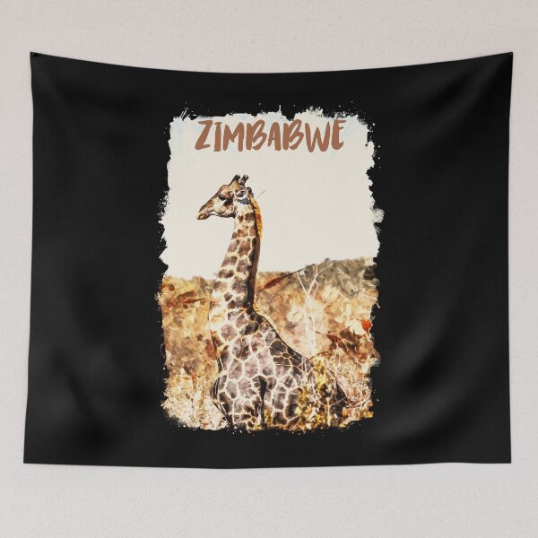 Item preview, Zimbabwe Africa city watercolor designed and sold by chrlalexandru.
