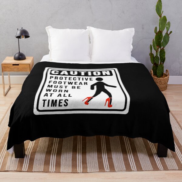 Item preview, Funny caution on using protective footwear construction phrase  designed and sold by DisenyosDeMike.