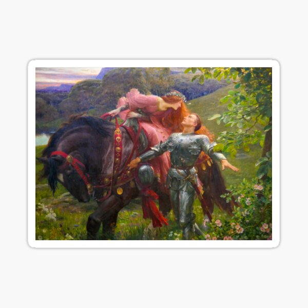 Item preview, La Belle Dame sans Merci by Sir Frank Dicksee ,Vintage john william waterhouse designed and sold by TeeARTHY.