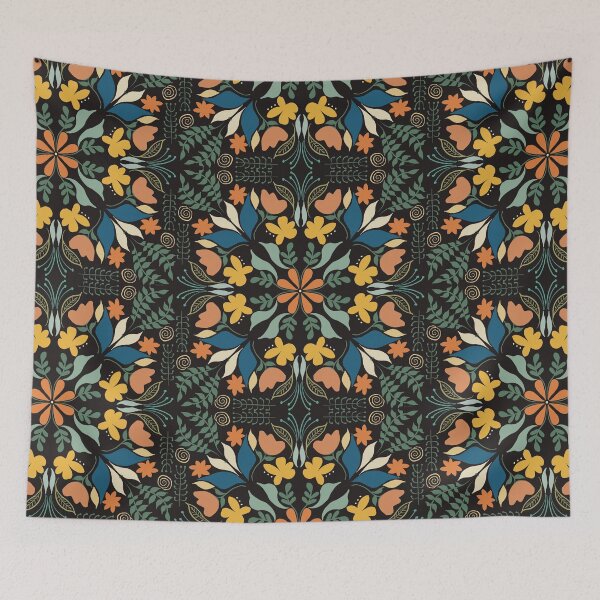 Item preview, Folk Mandala Pattern designed and sold by WalkSimplyArt.