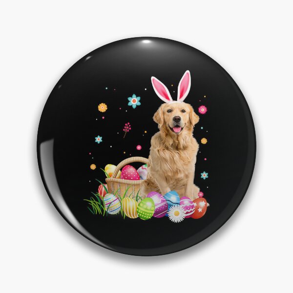 Item preview, Happy Easter Cute Bunny Golden Retriever Wearing Bunny Ears designed and sold by MichealExan.
