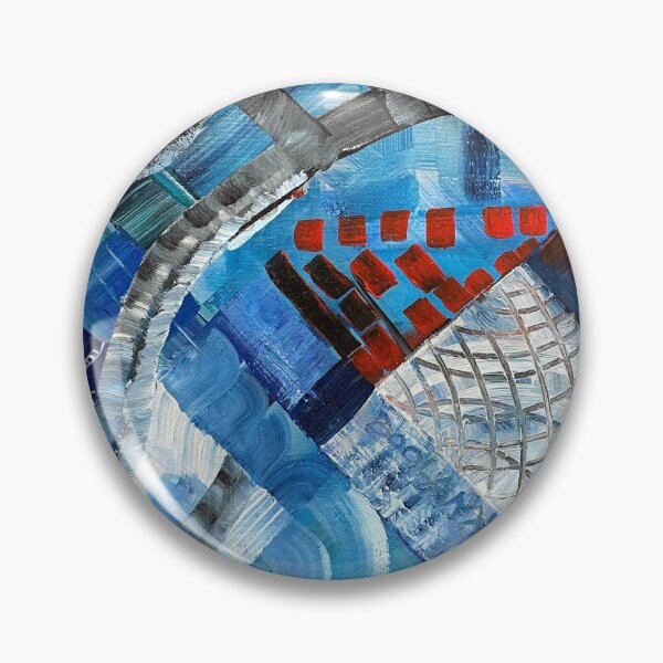 Item preview, 'Boolant 2' An abstract cityscape symphony in blues, black and red designed and sold by BrandomJArt.