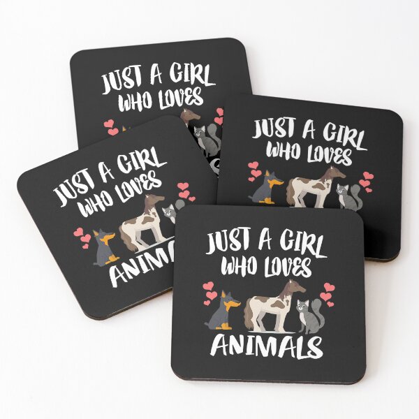 Item preview, Just A Girl Who Loves Animals Dog Cat Horse designed and sold by MichealExan.