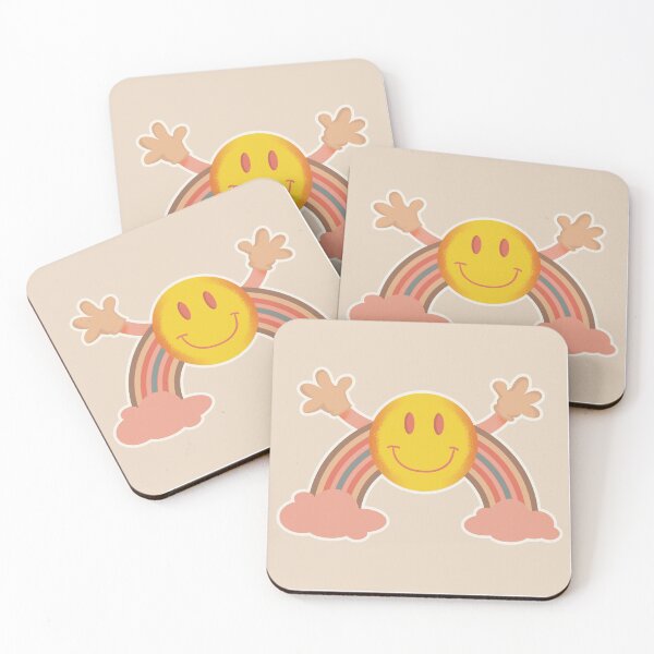 Item preview, Welcome! 70s groovy smiley face and raindow designed and sold by 4personnen.