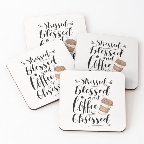 Item preview, Stressed Blessed And Coffee Obsessed designed and sold by adeleqo.