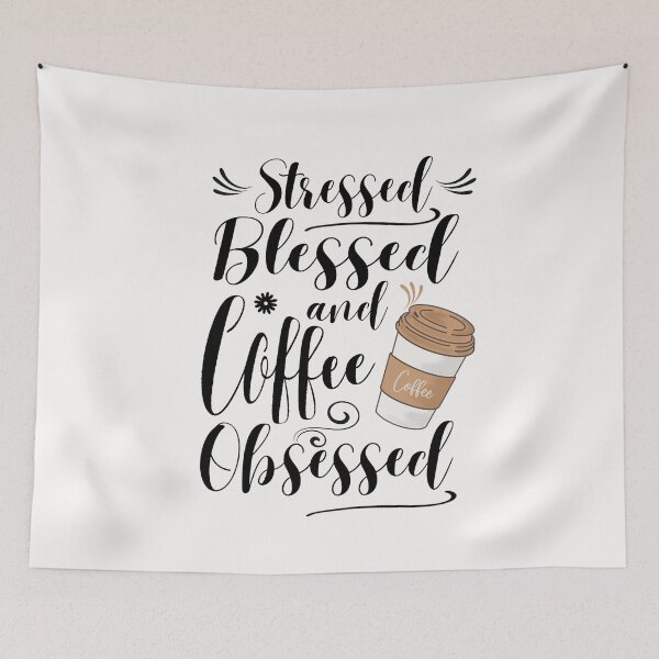 Item preview, Stressed Blessed And Coffee Obsessed designed and sold by adeleqo.