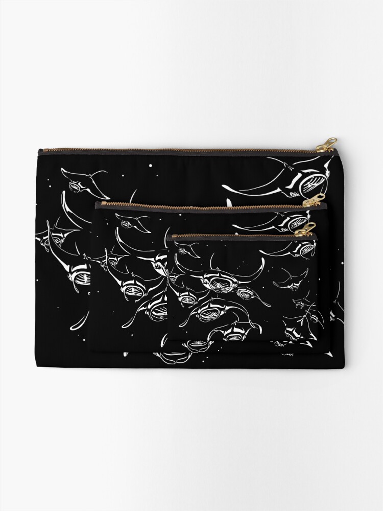 Thumbnail 2 of 4, Zipper Pouch, Manta Rays landing designed and sold by Liis Roden.