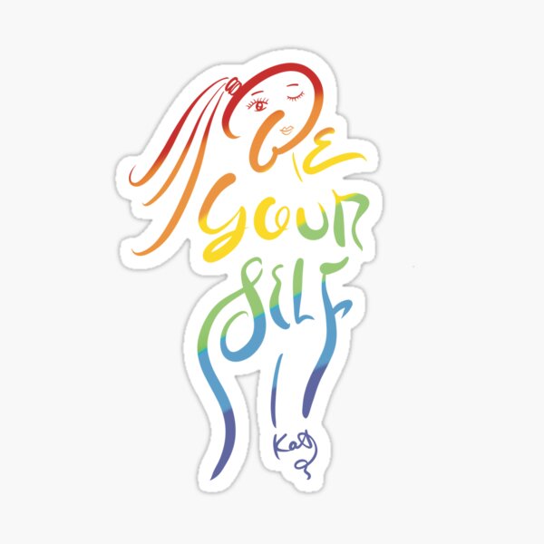 Be Yourself Girl Sticker