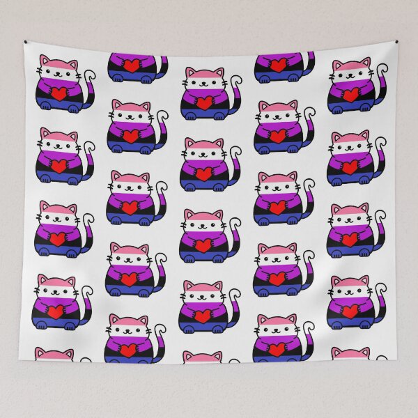 Item preview, Genderfluid Flag Kitty designed and sold by ilexdesigns.