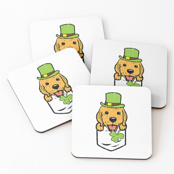 Item preview, Irish Pocket Golden Retriever Saint Paddys St Patricks Day designed and sold by MichealExan.