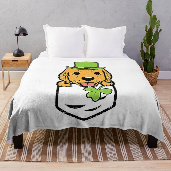 Item preview, Irish Pocket Golden Retriever Saint Paddys St Patricks Day designed and sold by MichealExan.
