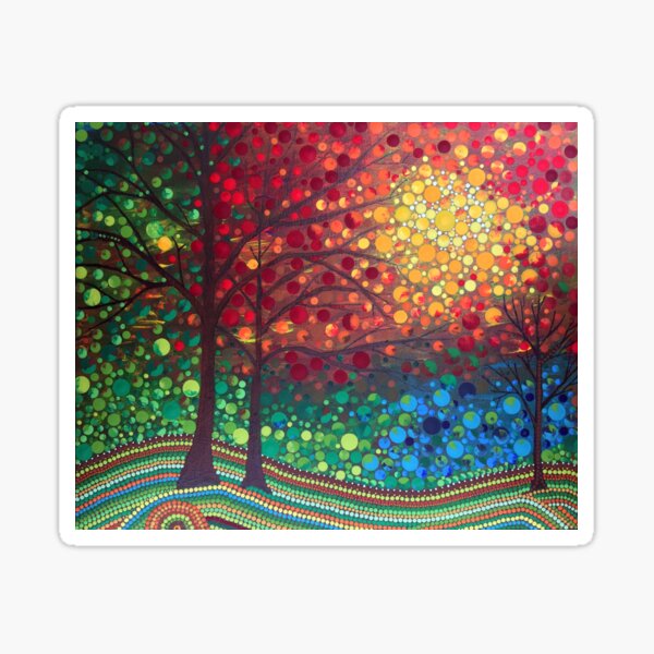 Winter sunset Sticker