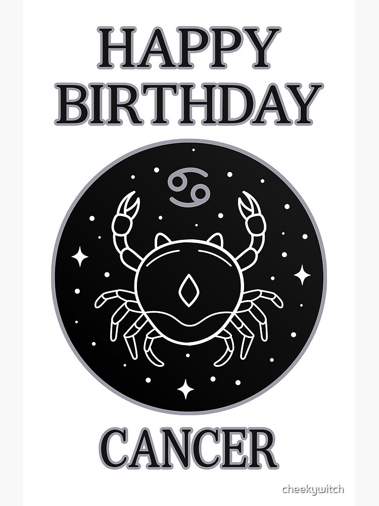Thumbnail 2 of 2, Greeting Card, Cancer Star Sign Zodiac Horoscope Cheeky Witch® designed and sold by cheekywitch.