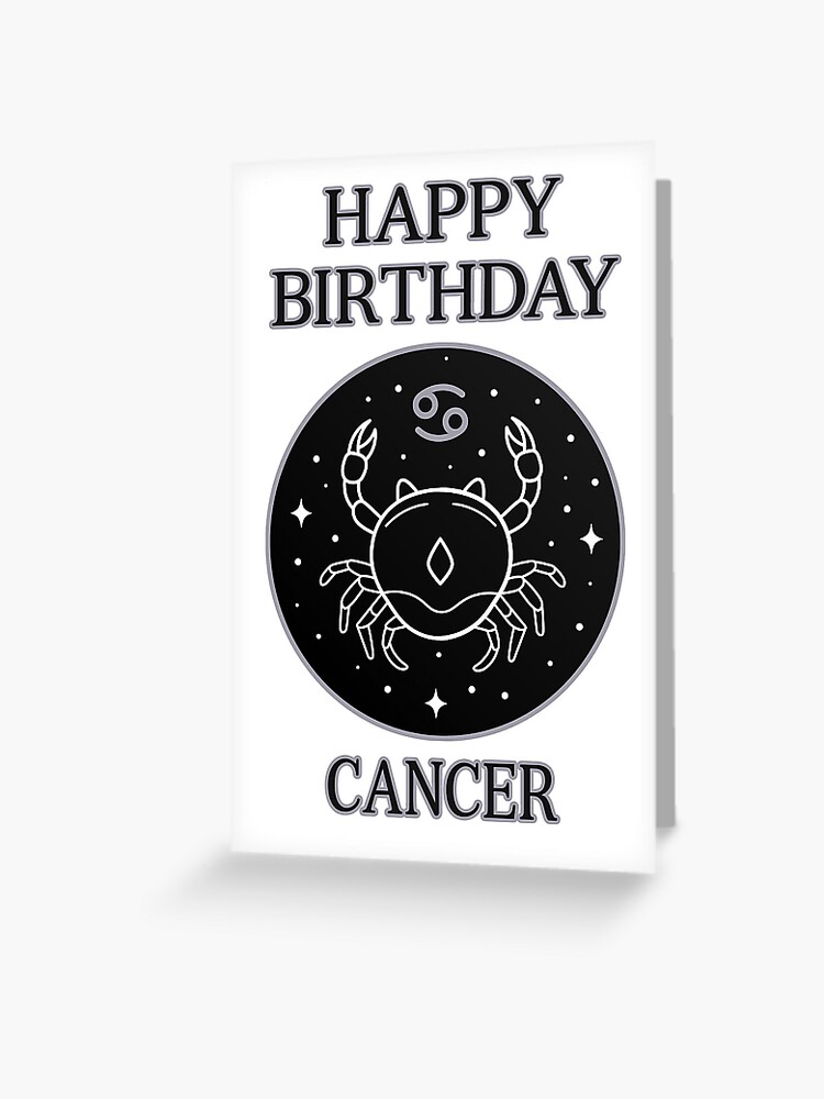 Thumbnail 1 of 2, Greeting Card, Cancer Star Sign Zodiac Horoscope Cheeky Witch® designed and sold by cheekywitch.