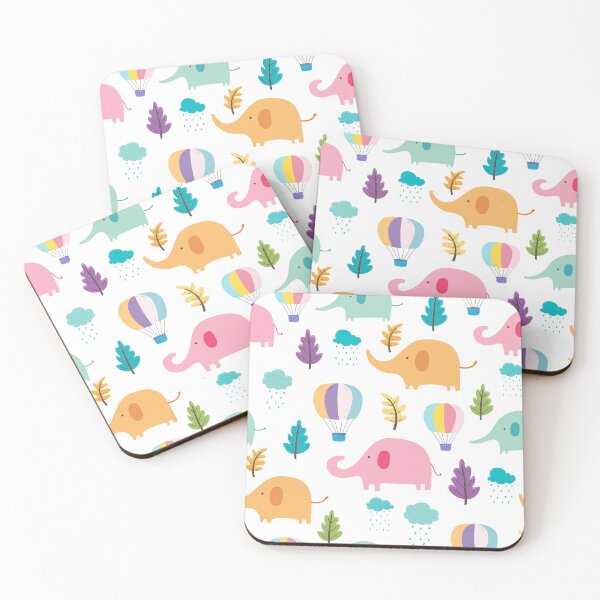 Item preview, Cute elephant pattern, cute baby elephants in pattern designed and sold by KlaraMacinka.
