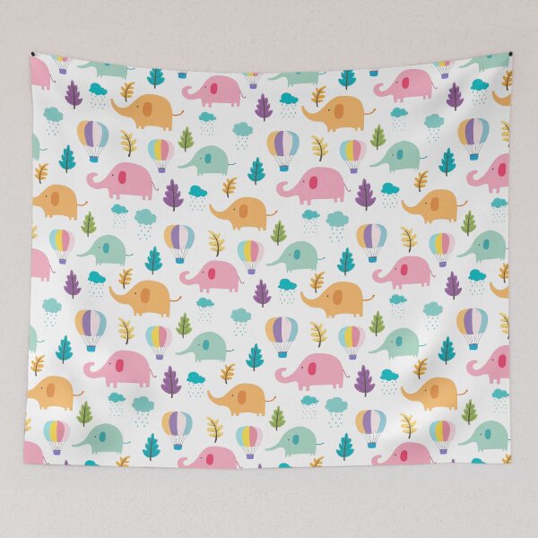 Item preview, Cute elephant pattern, cute baby elephants in pattern designed and sold by KlaraMacinka.
